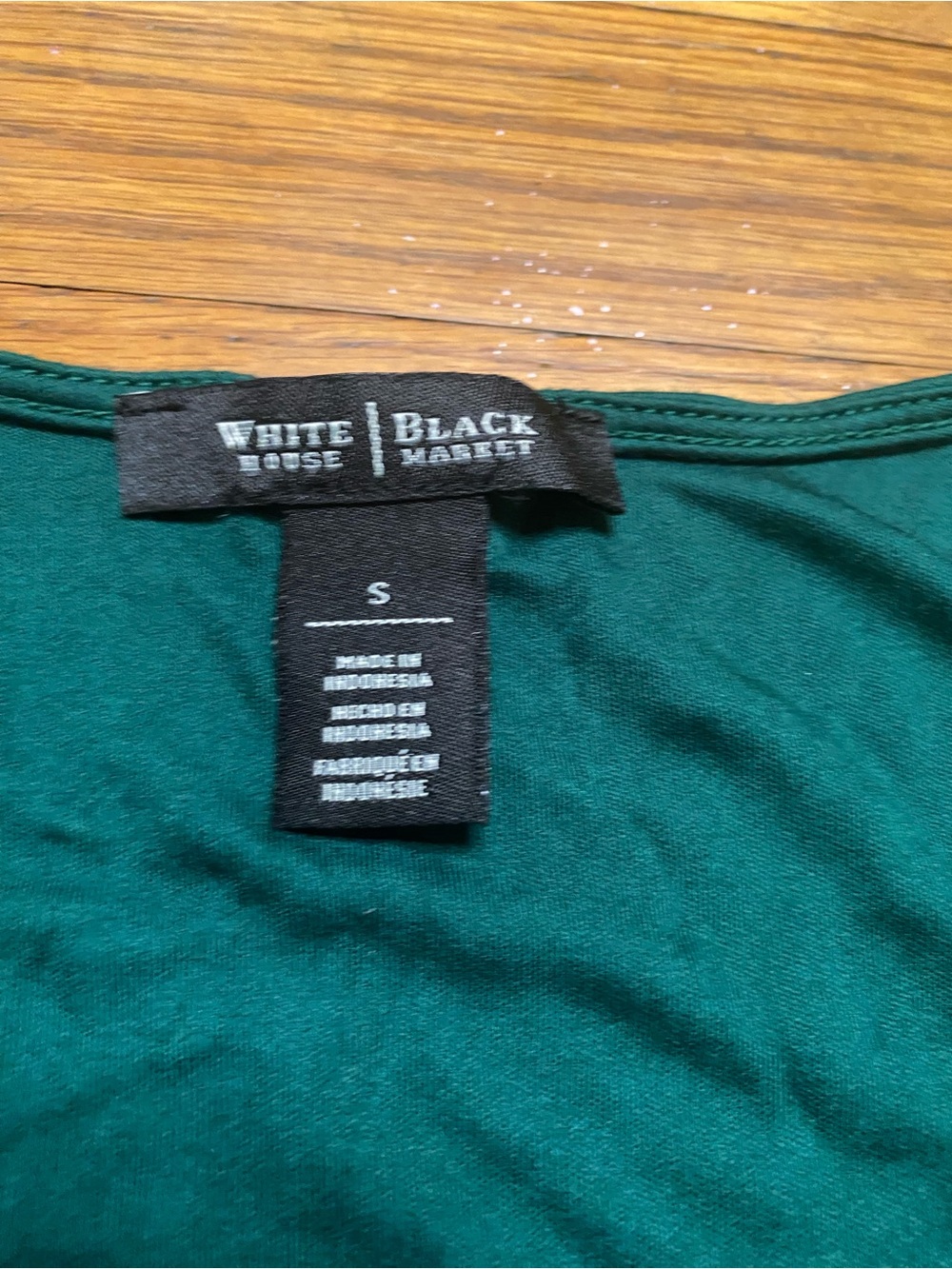 White House Black Market Draped Asymmetrical Sleeveless Top Emerald Green Size S - Picture 8 of 8